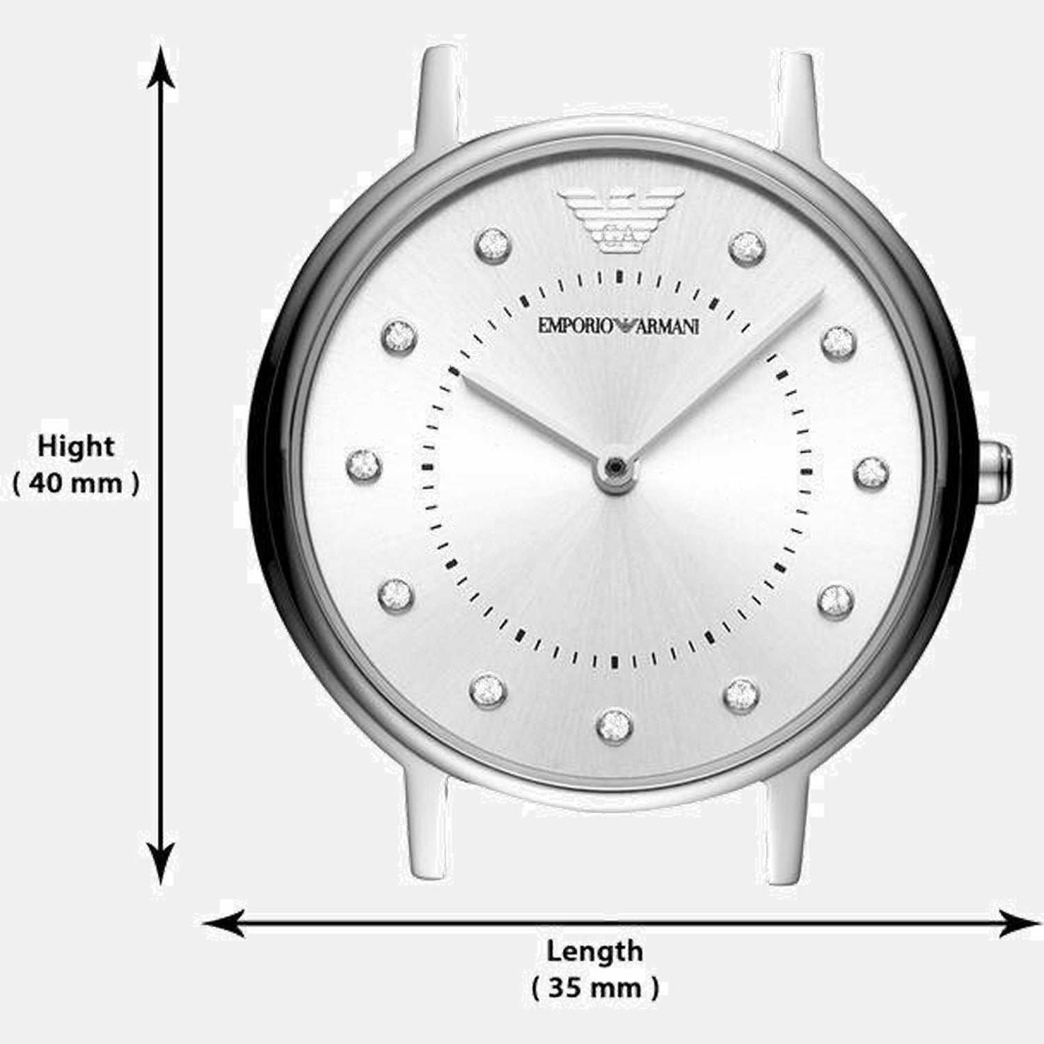 Women Quartz Silver Dial Analog Stainless Steel Watch AR80029