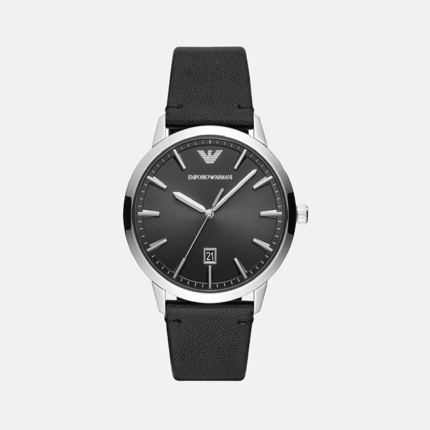 Emporio Armani Male Black Analog Leather Watch Emporio Armani