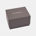 Emporio Armani Leather Silver watch