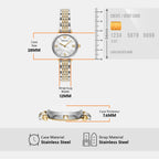 Women Quartz White Mother Of Pearl Dial Analog Stainless Steel Watch AR80078SET