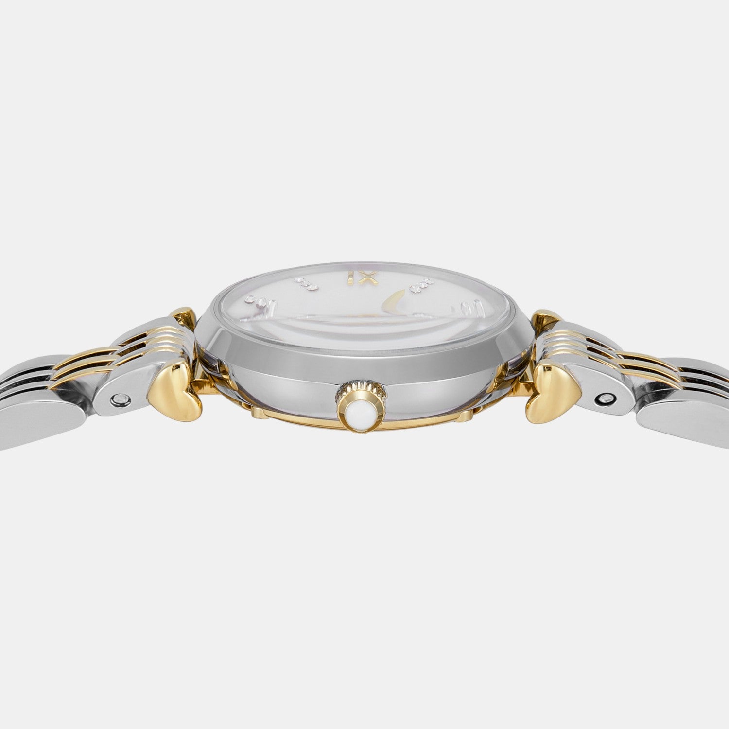 Women Quartz White Mother Of Pearl Dial Analog Stainless Steel Watch AR80078SET