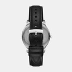 Men Quartz Black Dial Analog Leather Watch AR80079SET