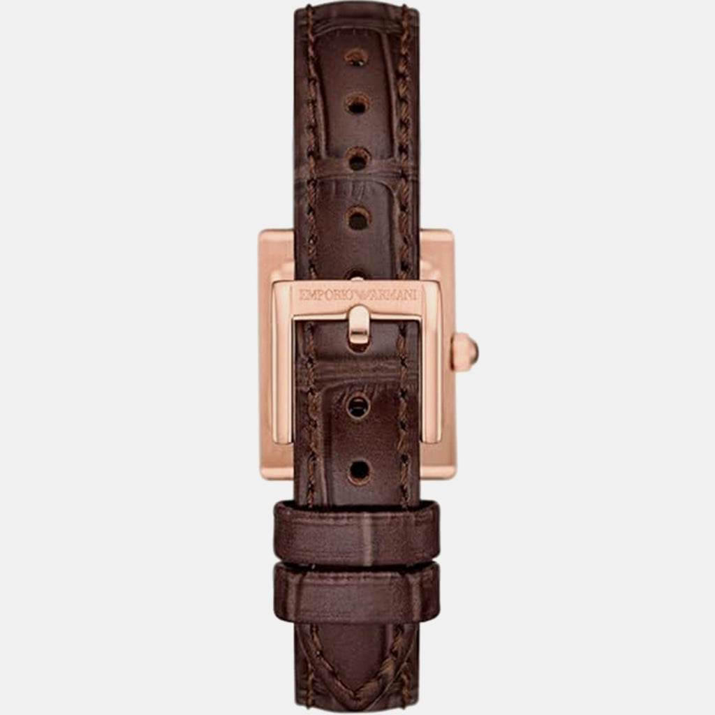 Women Quartz Mother Of Pearl Dial Analog Leather Watch AR80083SET