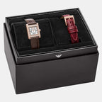 Women Quartz Mother Of Pearl Dial Analog Leather Watch AR80083SET