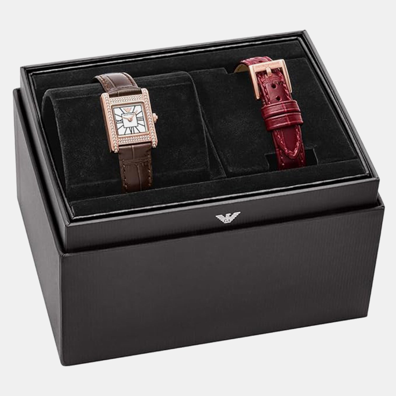 Women Quartz Mother Of Pearl Dial Analog Leather Watch AR80083SET