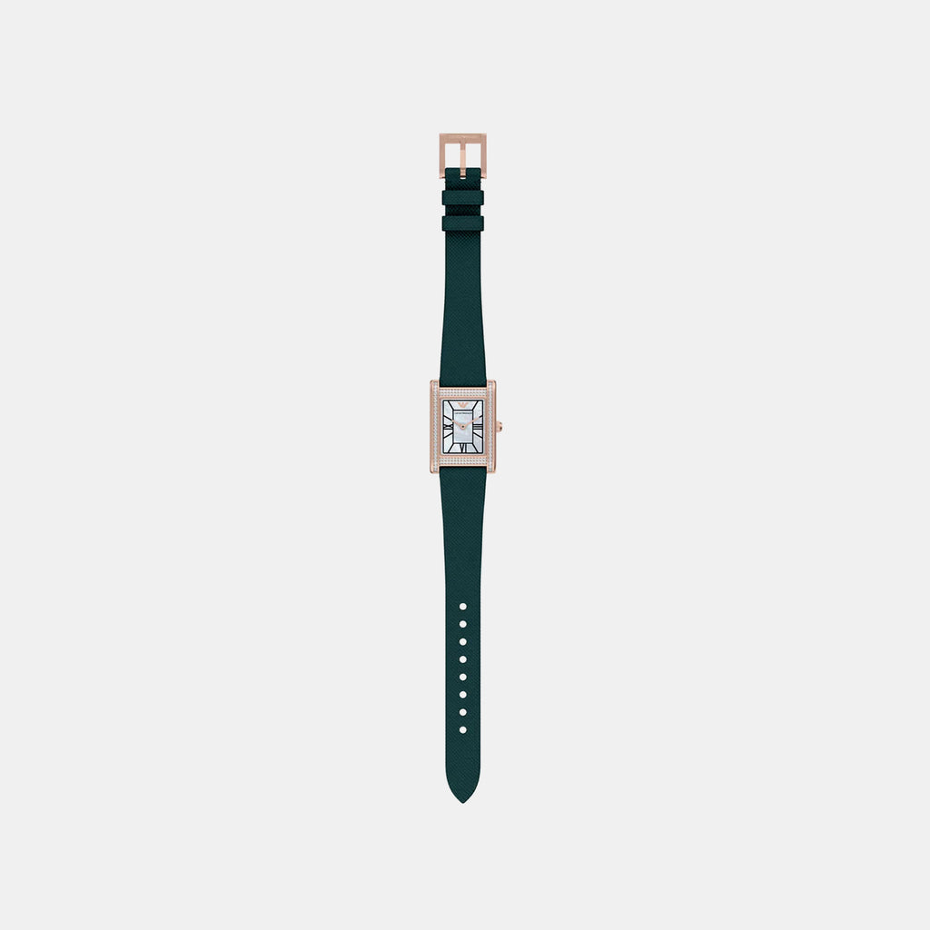 Women Quartz Mother Of Pearl Dial Analog Leather Watch AR80085SET
