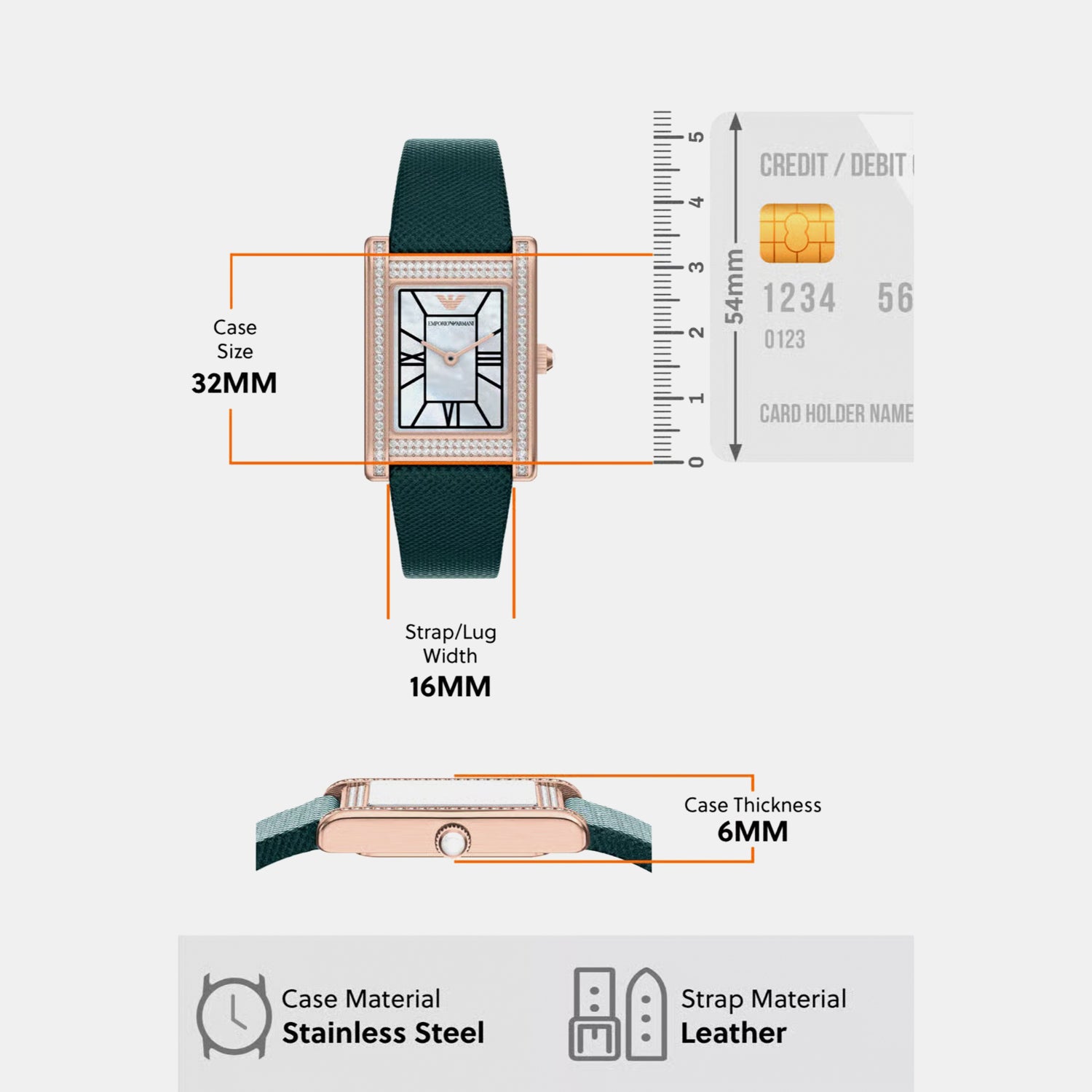 Women Quartz Mother Of Pearl Dial Analog Leather Watch AR80085SET
