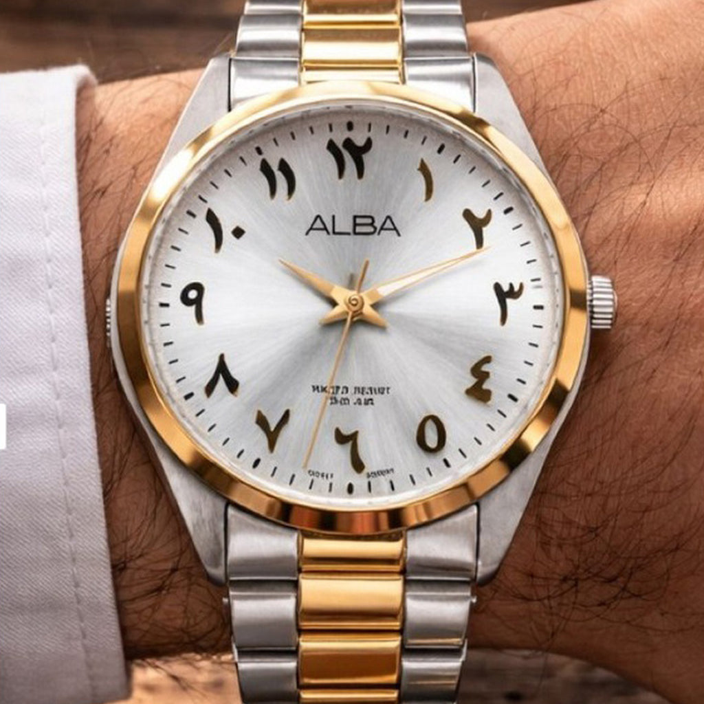 Men Quartz White Dial Analog Stainless Steel Watch ARX158X1