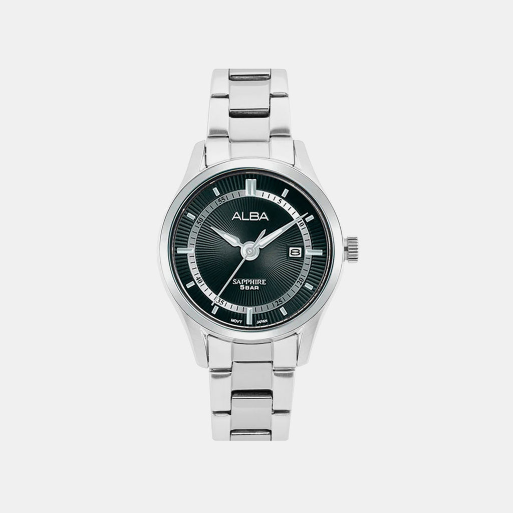 Men Quartz Black Dial Analog Stainless Steel Watch AS9R19X1