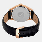 Men Quartz Black Dial Analog Leather Watch AS9R22X1