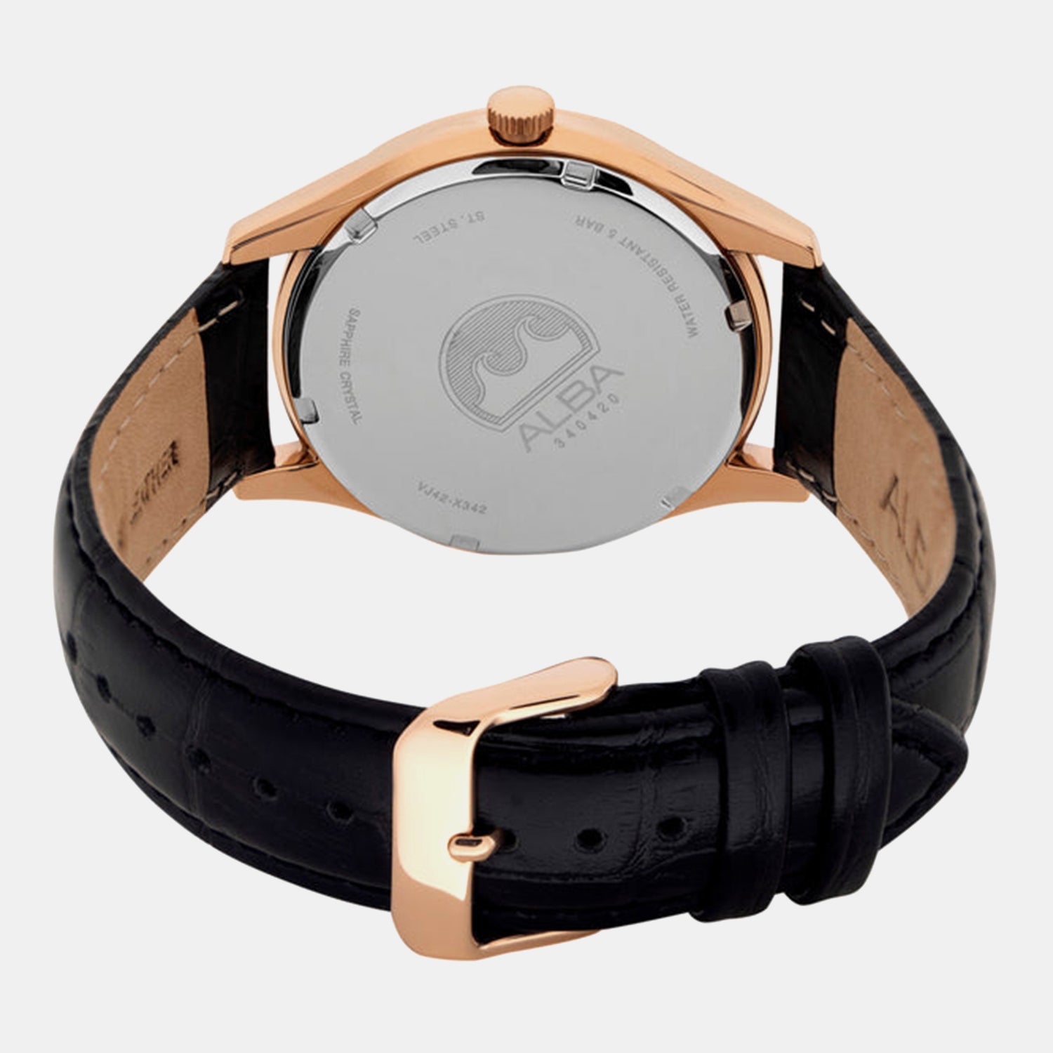 Men Quartz Black Dial Analog Leather Watch AS9R22X1