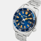 Men Quartz Blue Dial Analog Stainless Steel Watch AS9R67X1