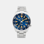Men Quartz Blue Dial Analog Stainless Steel Watch AS9R67X1