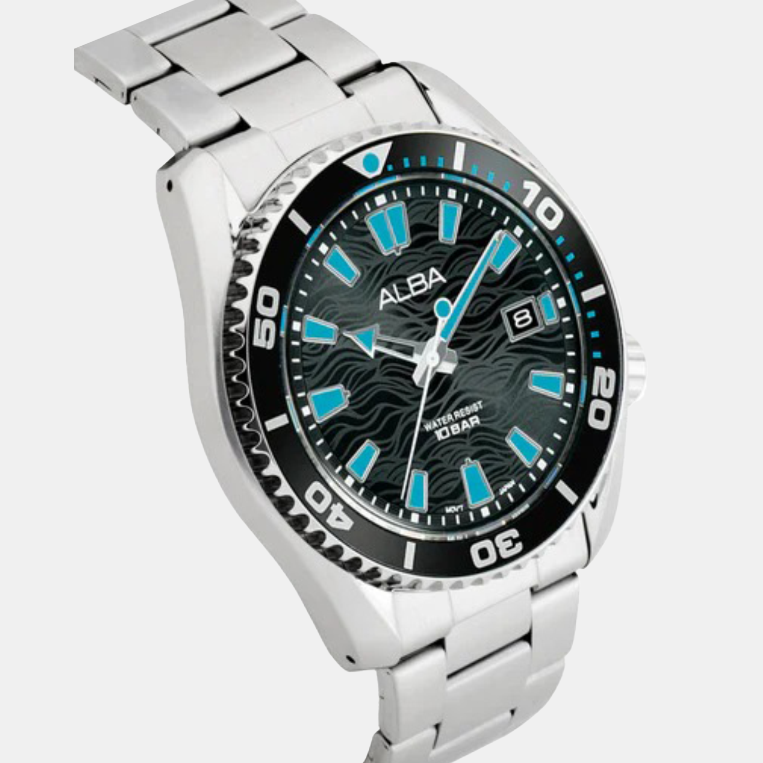 Men Quartz Black Dial Analog Stainless Steel Watch AS9R71X1
