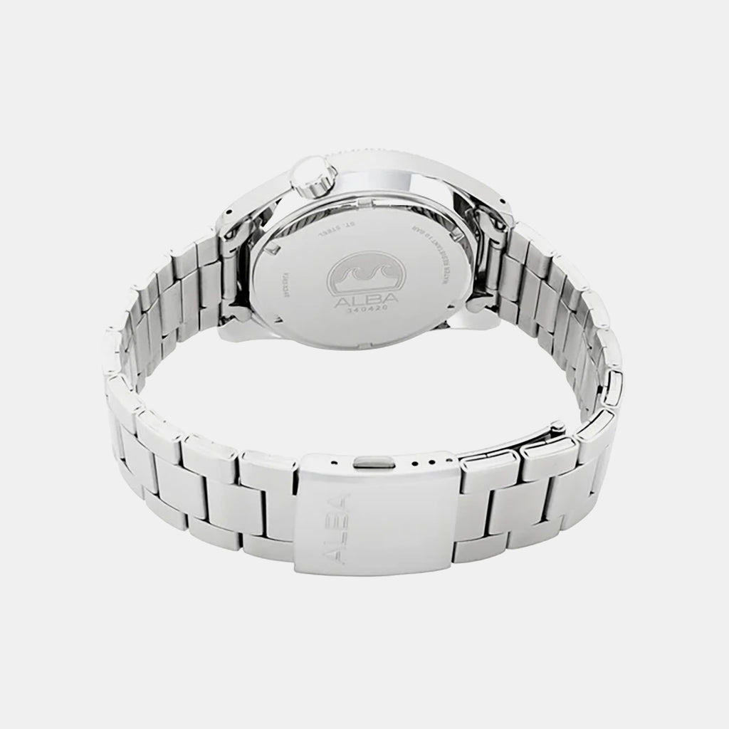 Men Quartz Black Dial Analog Stainless Steel Watch AS9R75X1
