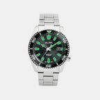 Men Quartz Black Dial Analog Stainless Steel Watch AS9R75X1