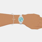 Unisex Quartz Blue Dial Analog Stainless Steel Watch AS9S71X1