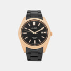 Men Quartz Black Dial Analog Stainless Steel Watch AS9T56X1