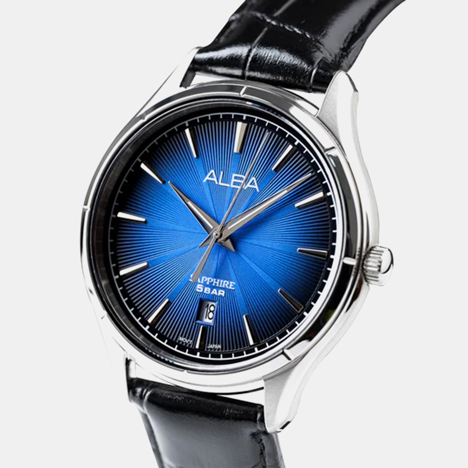 Prestige Men Quartz Blue Dial Analog Leather Watch AS9T73X1