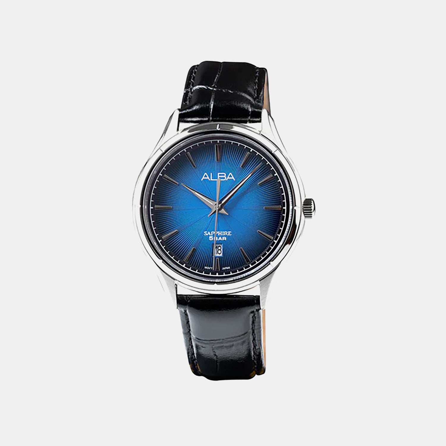 Prestige Men Quartz Blue Dial Analog Leather Watch AS9T73X1