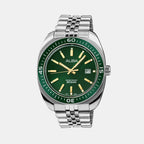Men Quartz Green Dial Analog Steel Watch AS9T77X1