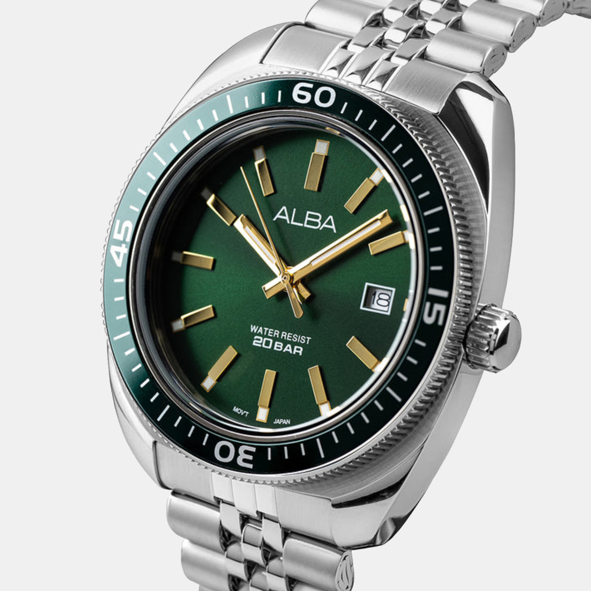 Prestige Men Quartz Green Dial Analog Stainless Steel Watch AS9T77X1
