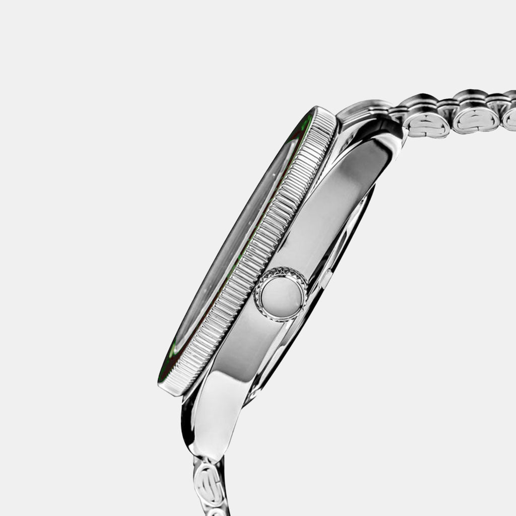 Men Quartz Green Dial Analog Steel Watch AS9T77X1