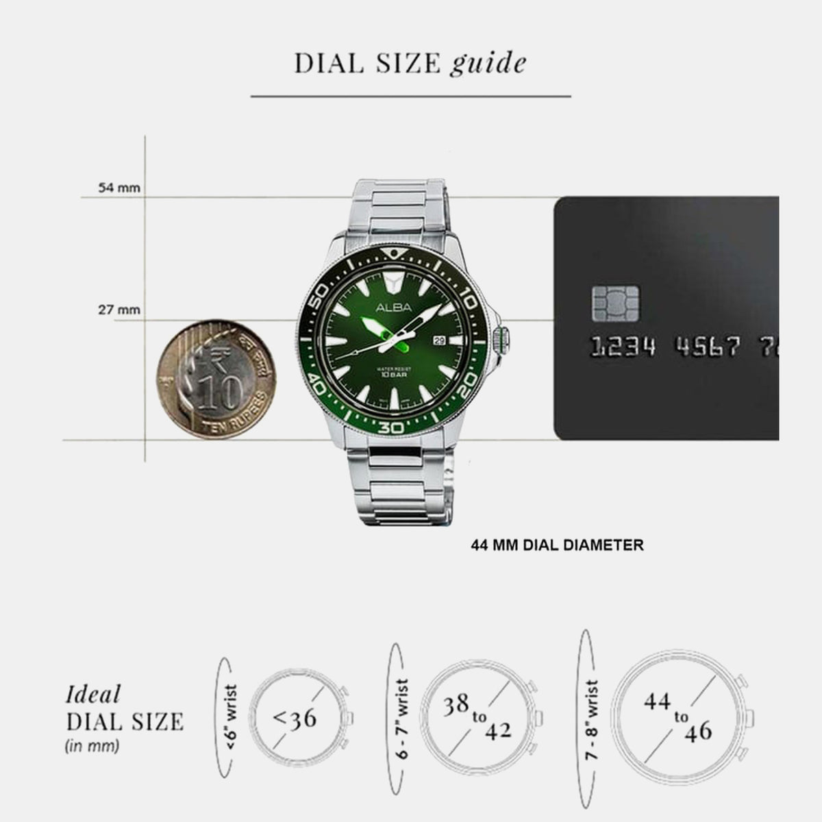 Active Men Quartz Green Dial Analog Stainless Steel Watch AS9T93X1