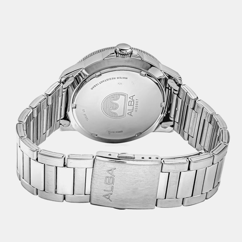 Men Quartz Black Dial Analog Stainless Steel Watch AS9T99X1