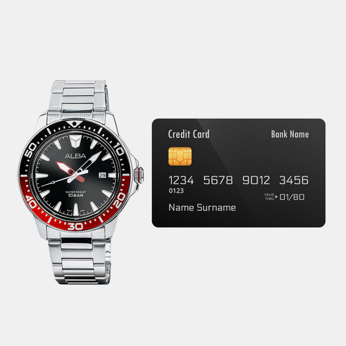 Active Men Quartz Black Dial Analog Stainless Steel Watch AS9T99X1