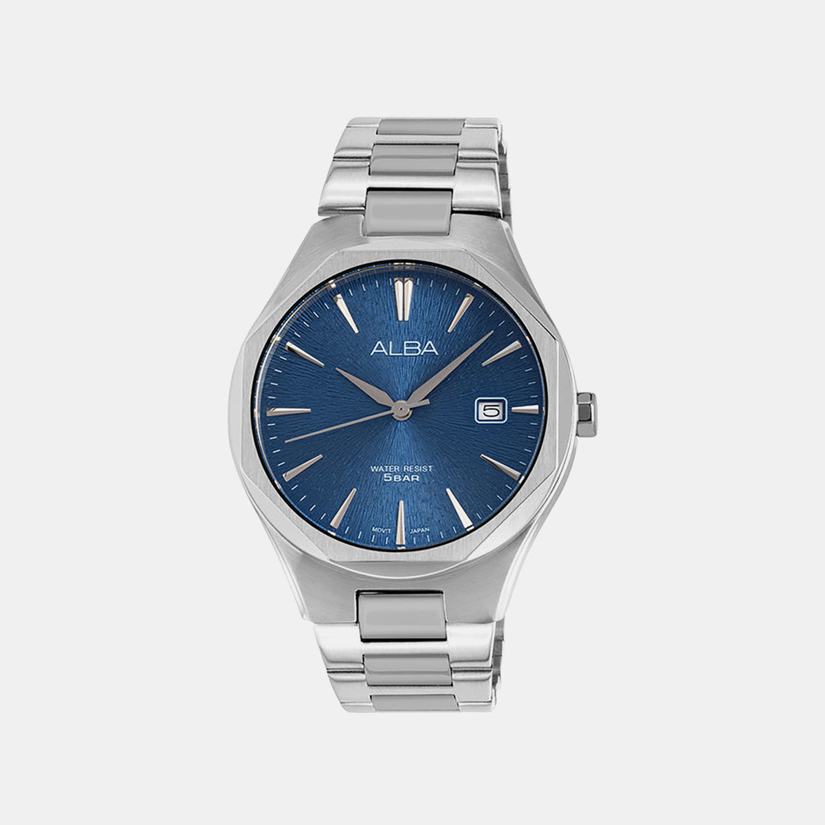 Prestige Men Quartz Blue Dial Analog Stainless Steel Watch AS9U57X1