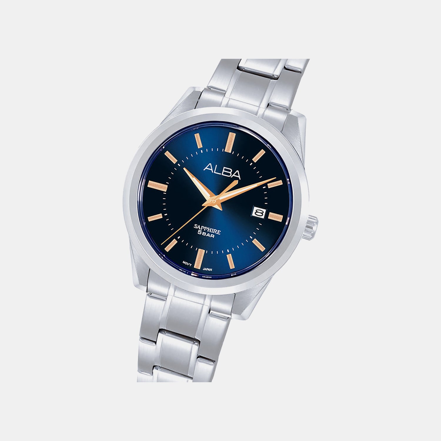 Men Quartz Blue Dial Analog Stainless Steel Watch AS9V23X1