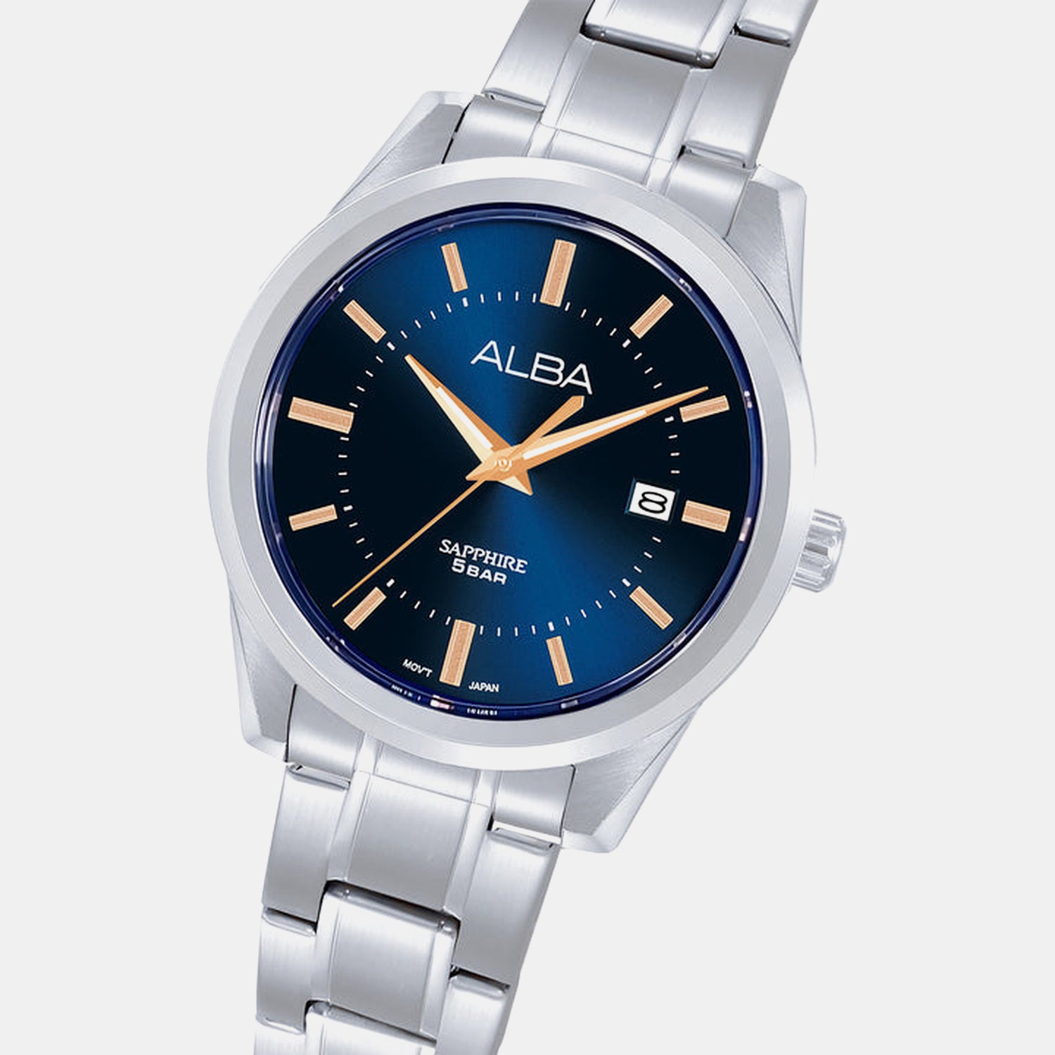 Men Quartz Blue Dial Analog Stainless Steel Watch AS9V23X1