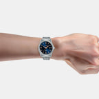 Men Quartz Blue Dial Analog Stainless Steel Watch AS9V23X1