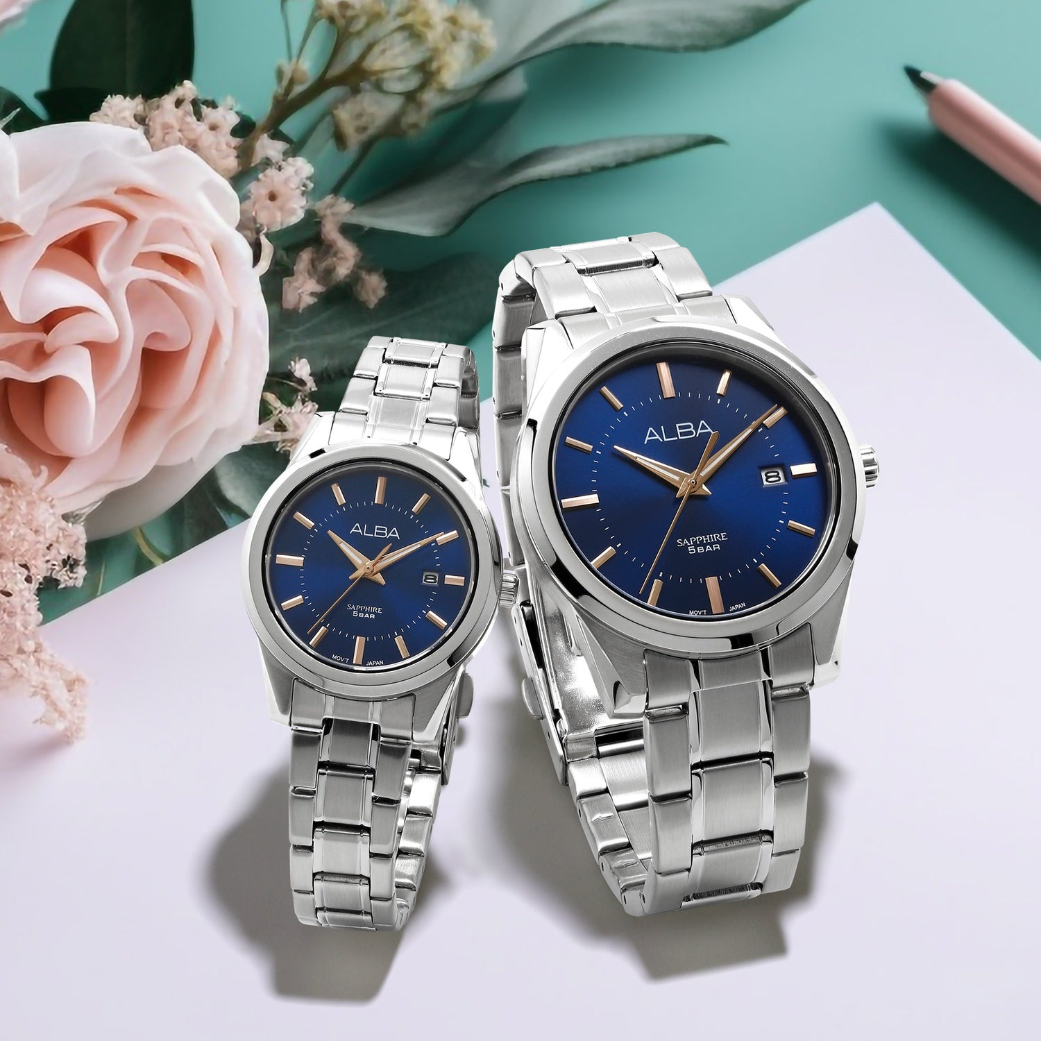 Men Quartz Blue Dial Analog Stainless Steel Watch AS9V23X1