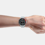 Active Men Quartz Black Dial Analog Stainless Steel Watch AS9V55X1