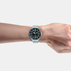 Men Quartz Black Dial Analog Stainless Steel Watch AS9V57X1
