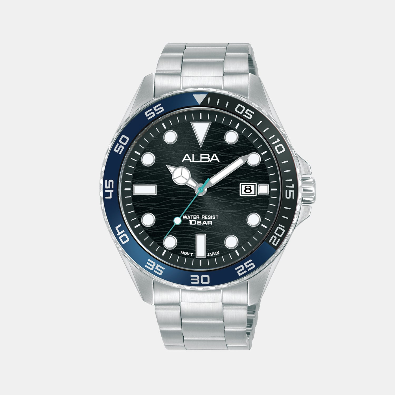 Men Quartz Black Dial Analog Stainless Steel Watch AS9V57X1