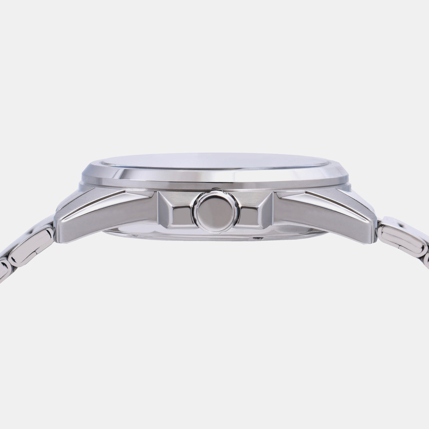 Men Quartz Cream Dial Analog Stainless Steel Watch AS9W05X1