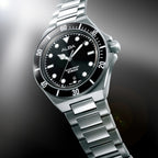 Active Men Quartz Black Dial Analog Stainless Steel Watch AS9W19X1