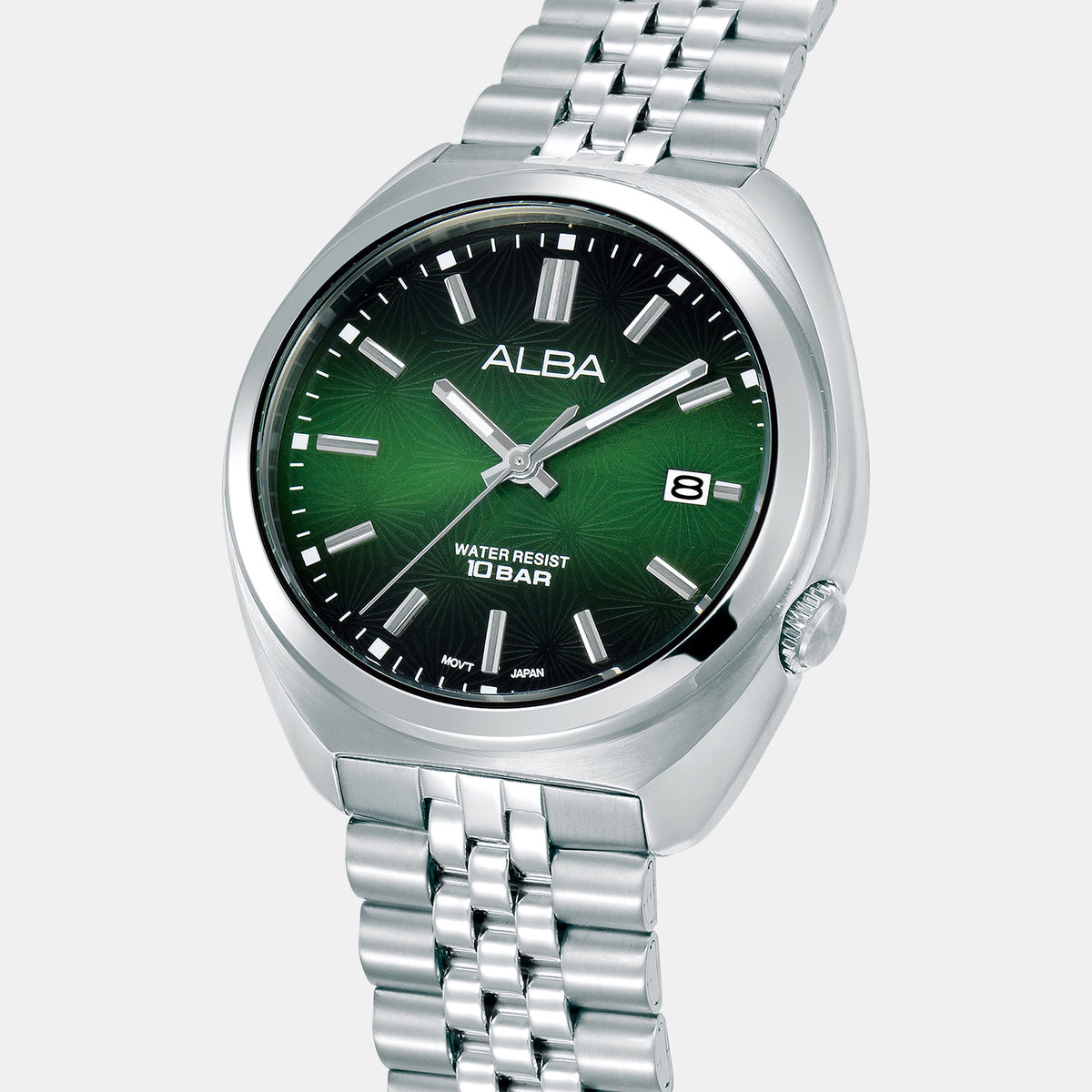 Active Men Quartz Green Dial Analog Stainless Steel Watch AS9W31X1
