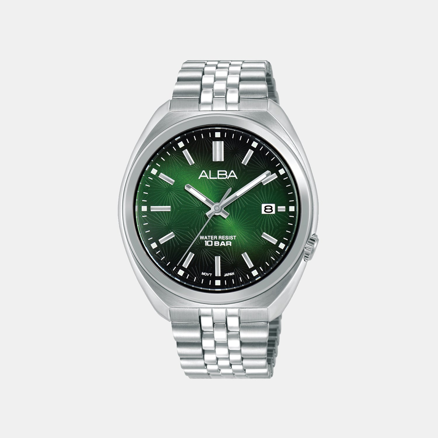 Active Men Quartz Green Dial Analog Stainless Steel Watch AS9W31X1