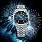 Active Men Quartz Blue Dial Analog Stainless Steel Watch AS9W33X1