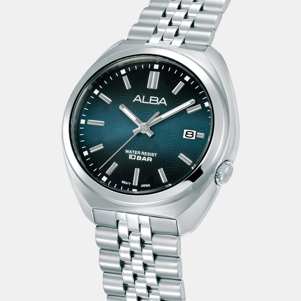 Active Men Quartz Blue Dial Analog Stainless Steel Watch AS9W33X1
