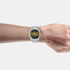 Active Men Quartz Gold Dial Analog Stainless Steel Watch AS9W35X1