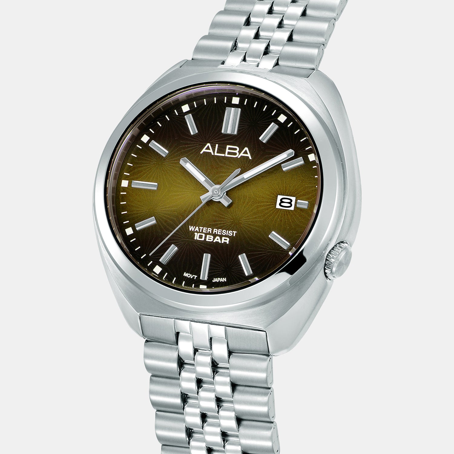 Active Men Quartz Gold Dial Analog Stainless Steel Watch AS9W35X1