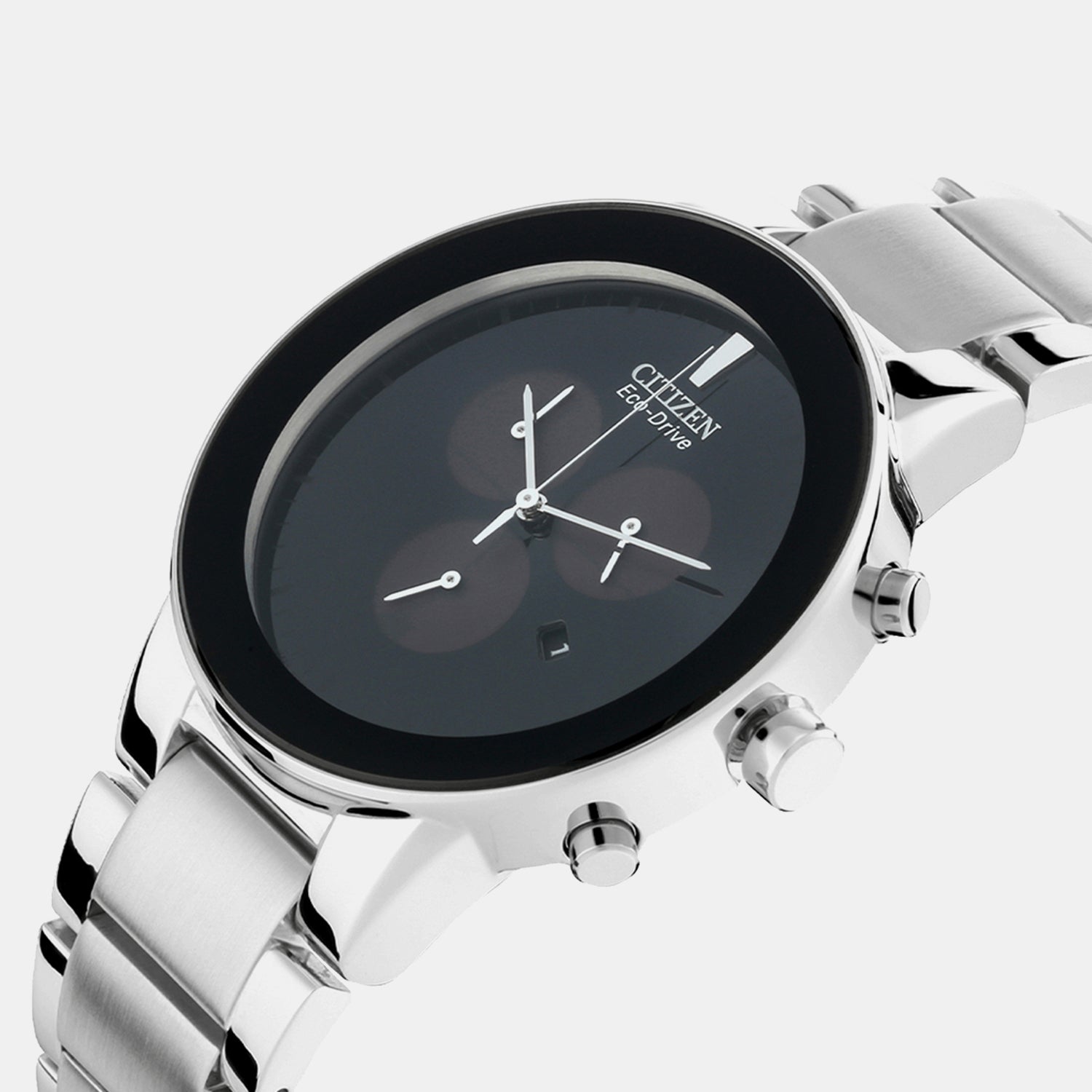 Axiom Men Quartz Black Dial Chronograph Stainless Steel Watch AT2240-51E