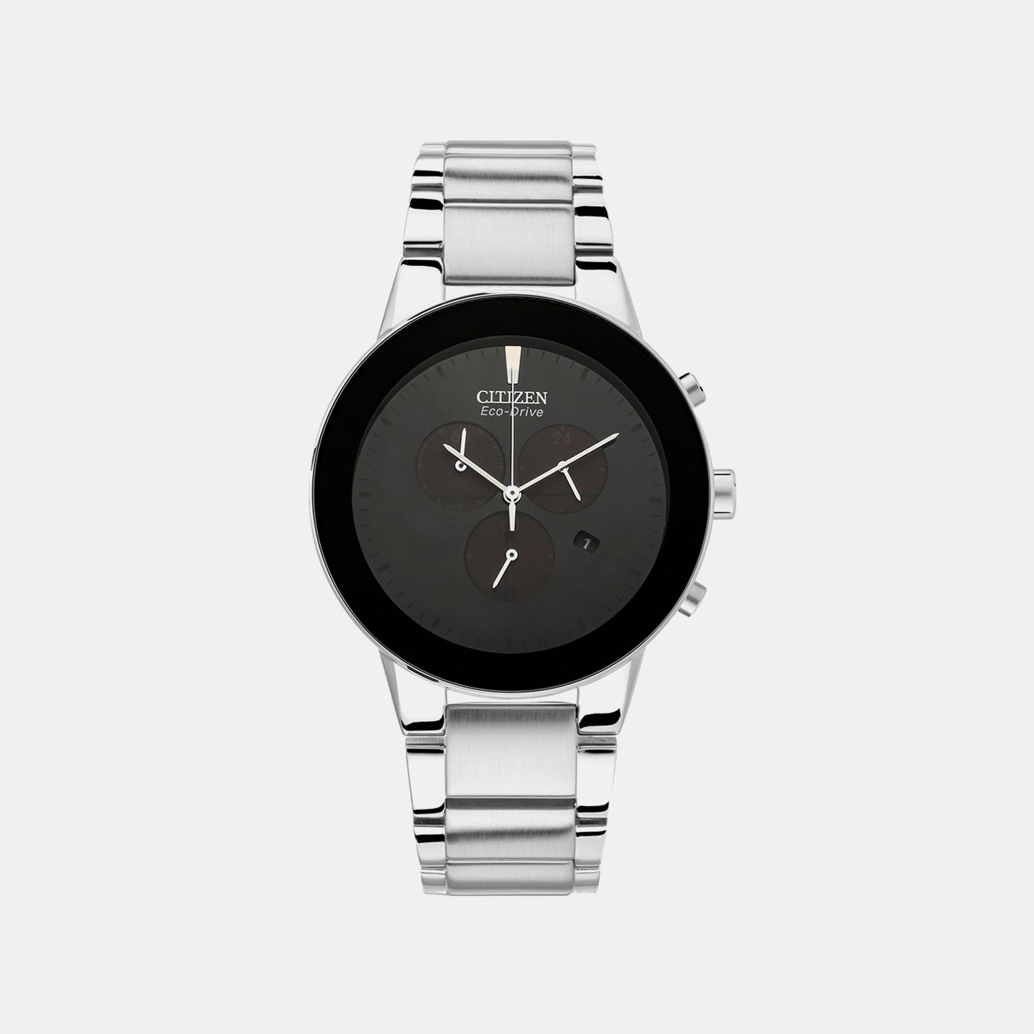 Axiom Men Quartz Black Dial Chronograph Stainless Steel Watch AT2240-51E