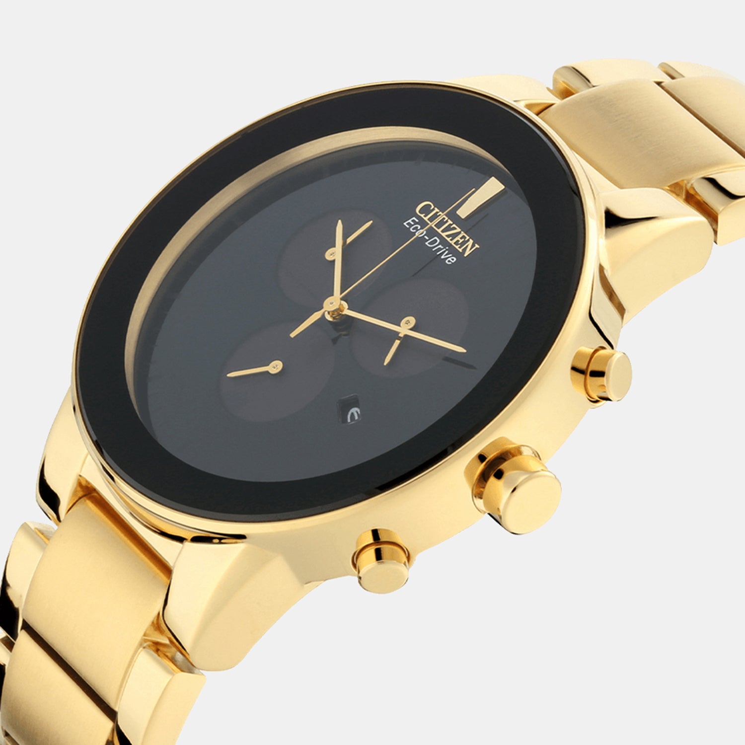 Axiom Men Quartz Black Dial Chronograph Stainless Steel Watch AT2242-55E