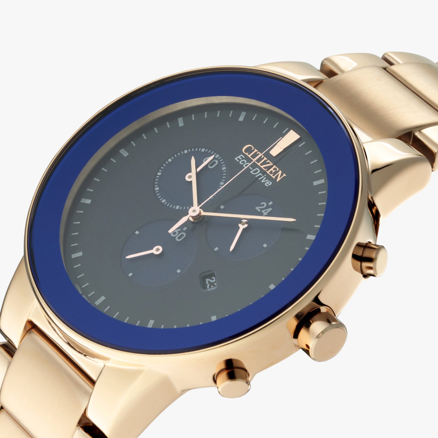 Axiom Men Quartz Blue Dial Chronograph Stainless Steel Watch AT2243-87L